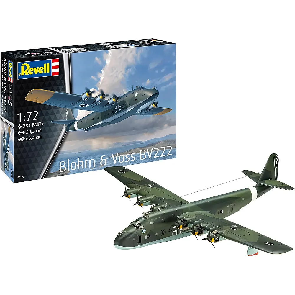 Revell Modellbausatz Blohm & Voss BV222 - 282 Teile | Modellbausatz Flugzeuge