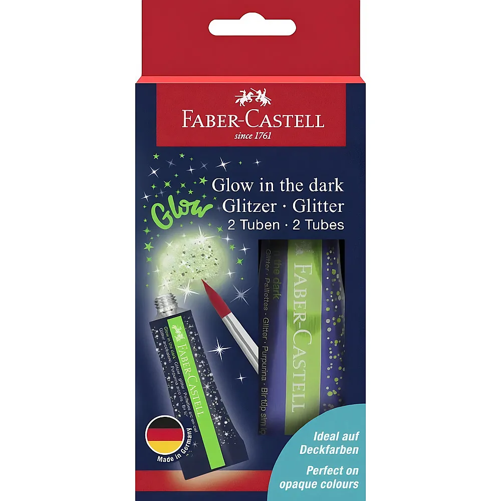 meinspielzeug - Faber-Castell Faber Castell Glitzer Glow in the dark 24ml | Farbe & Kreide