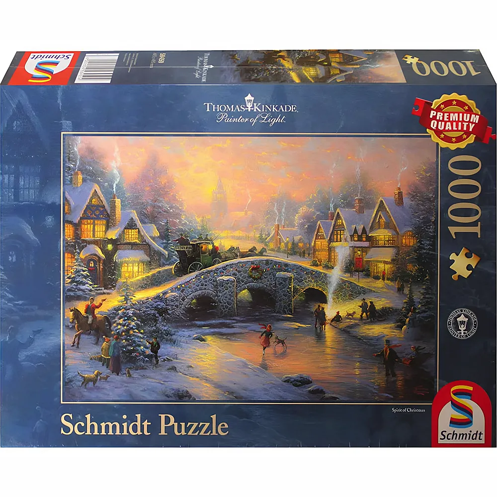 Schmidt Puzzle Thomas Kinkade Winterliches Dorf 1000Teile