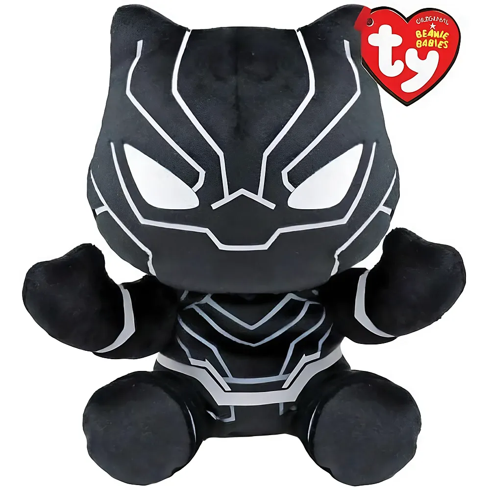 meinspielzeug - Ty Marvel Black Panther - 15 cm | Lizenzfiguren Pl�sch