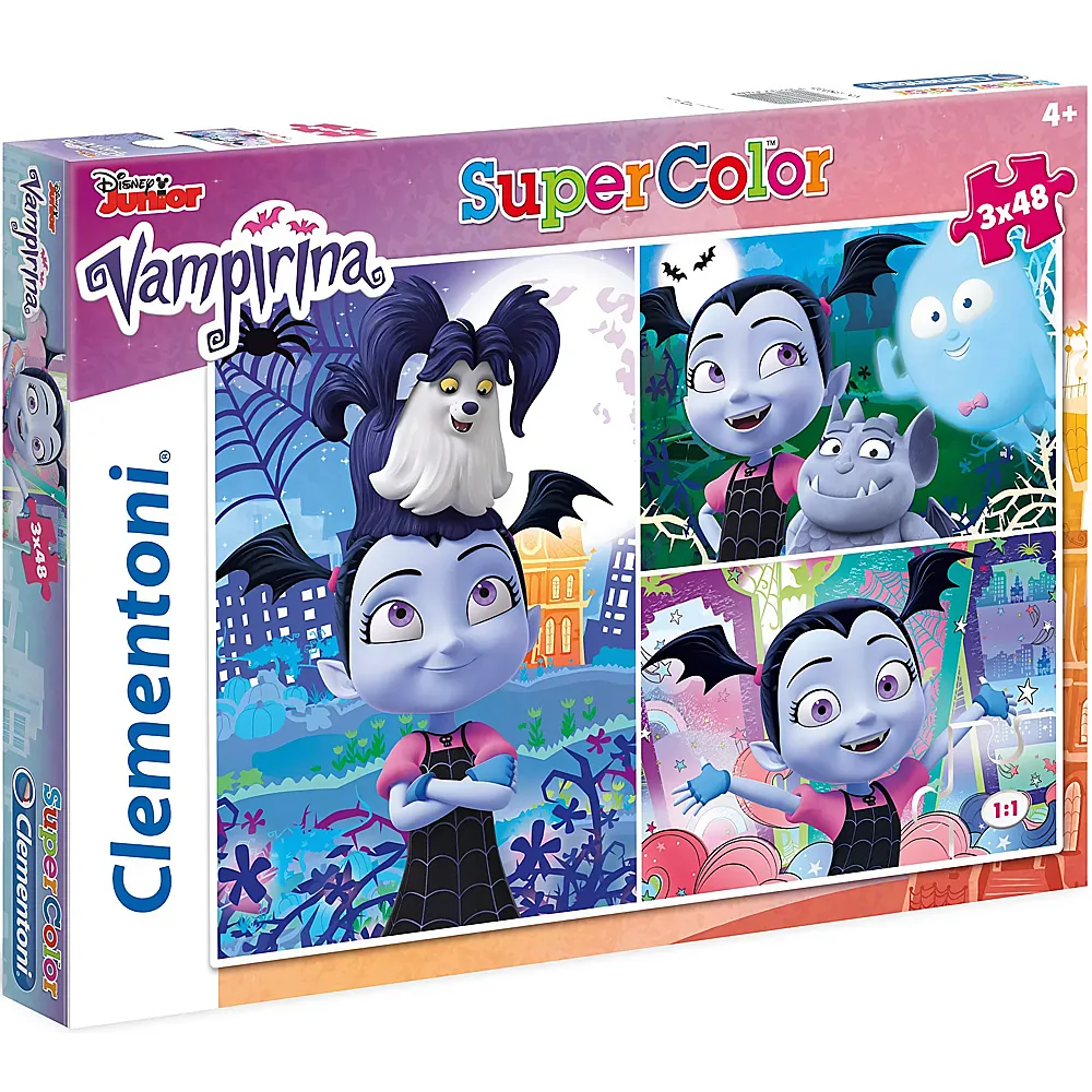 Clementoni Puzzle 3in1 Vampirina - 48 Teile - Puzzle 10-104 Teile