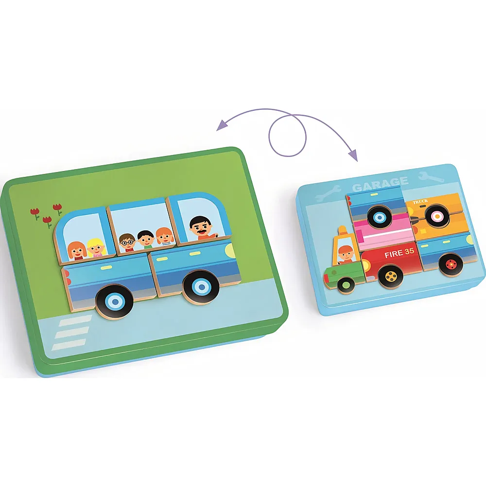 Djeco Magnete Inzebox Fahrzeuge