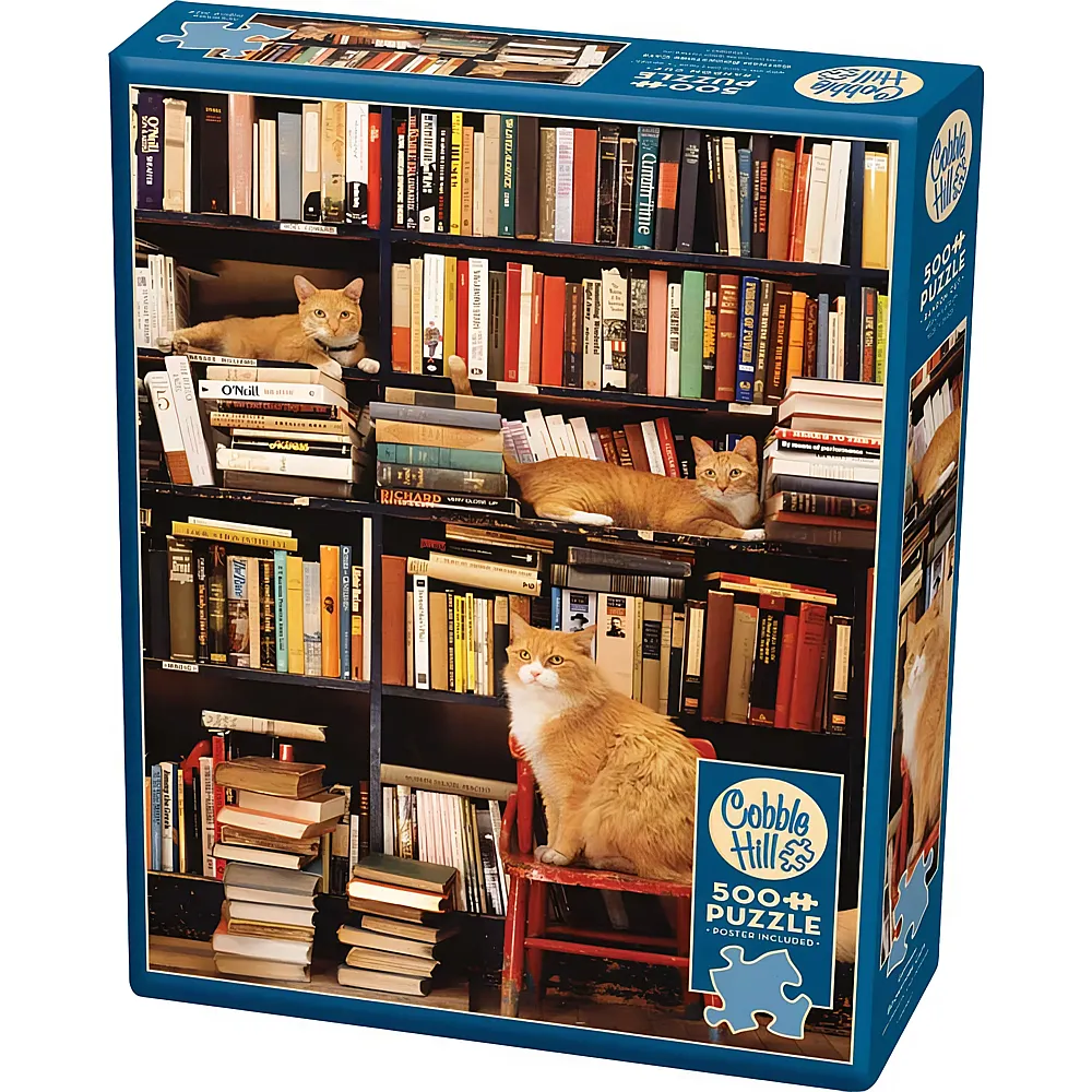 Cobble Hill Puzzle Gotham Bookstore Cats - 500 Teile