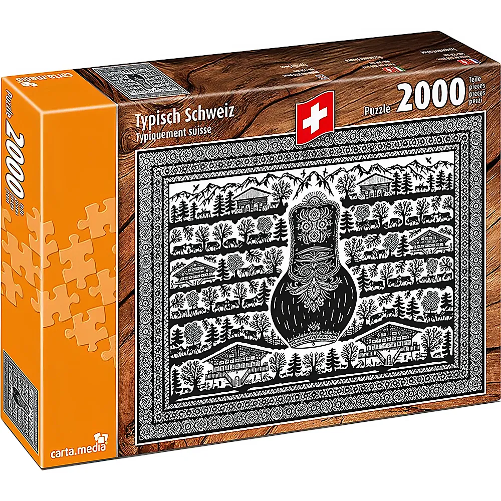 carta media Puzzle Typisch Schweiz 2000Teile | Puzzle 2000 Teile