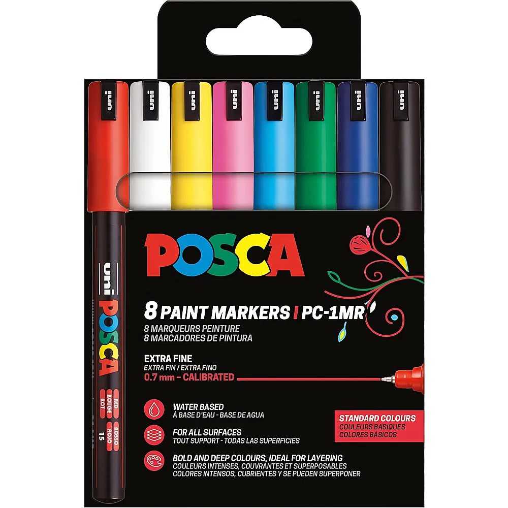 Uni POSCA Marker PC1M SET8 Basic - Suche