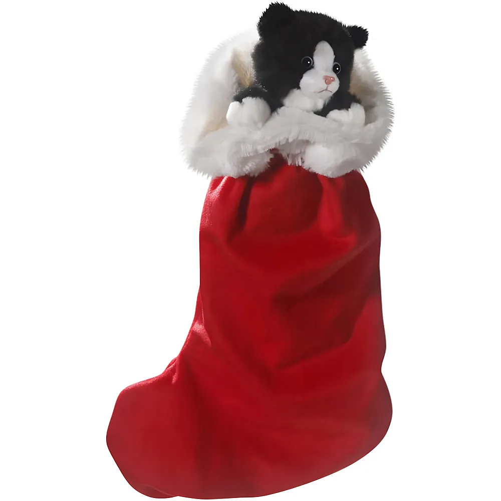 Carl Dick Katze im Weihnachtsstrumpf - 45 cm - Katzen Pl�sch
