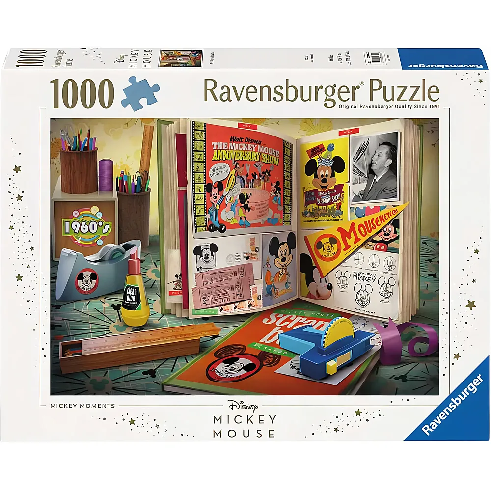 Ravensburger Puzzle Mickey Mouse 1960 Mickey Moments - 1000 Teile