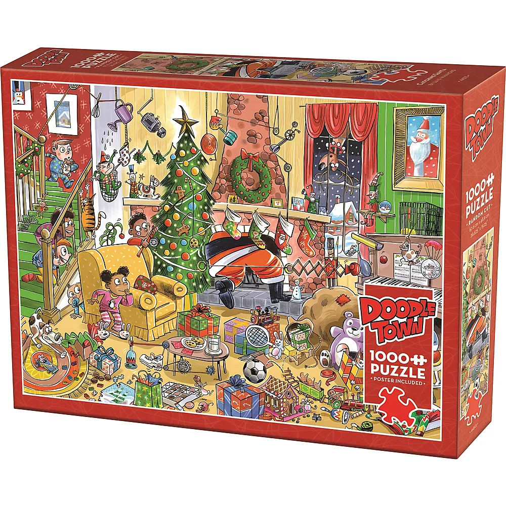 Cobble Hill Puzzle DoodleTown Verr�ckte Weihnachten 1000Teile
