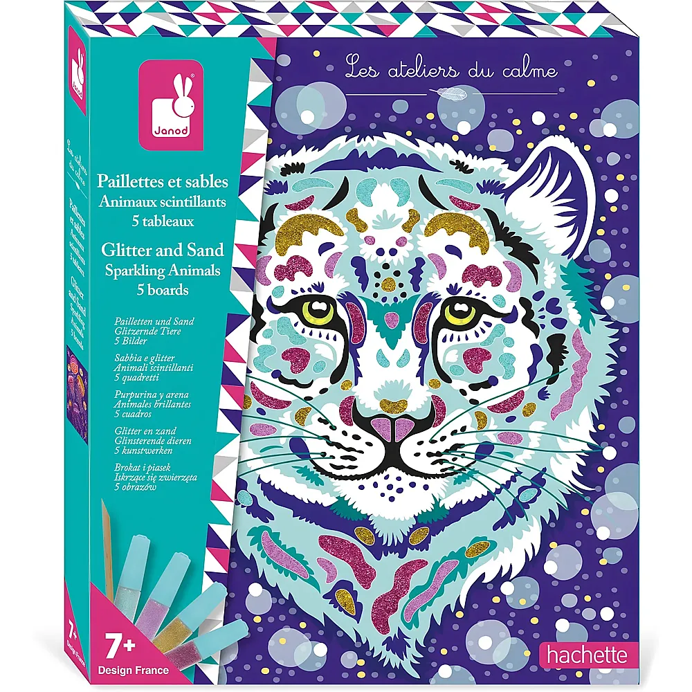 Janod Glitzernde Tiere Glitter und Sand