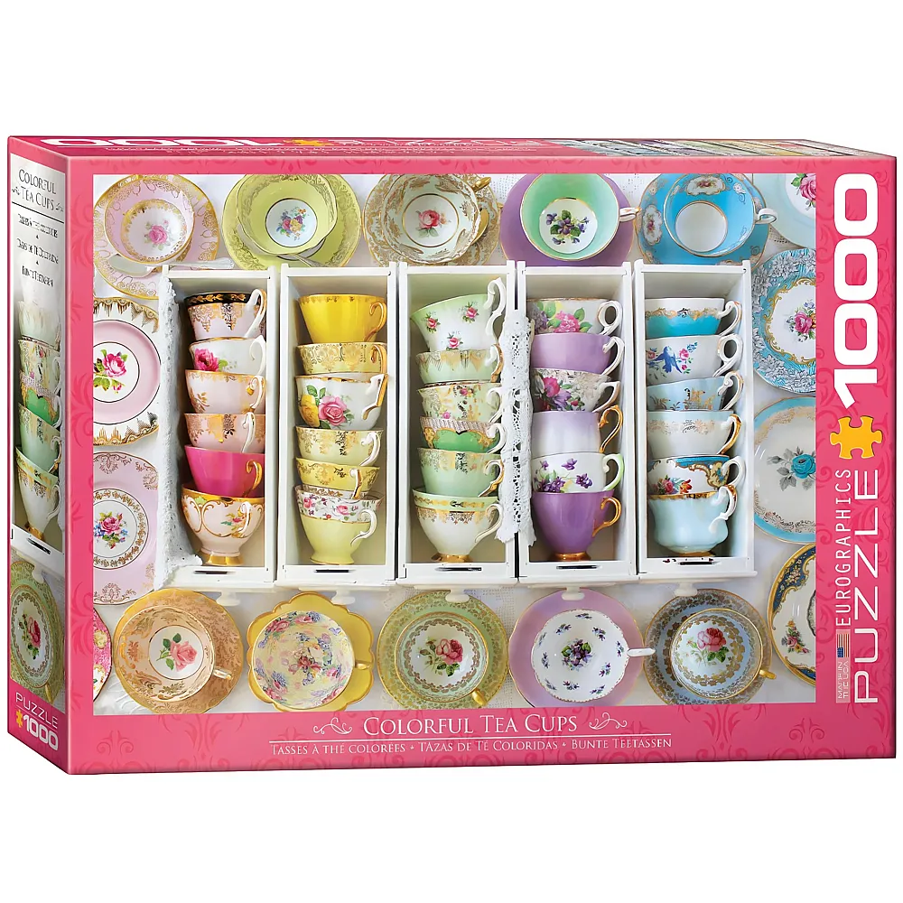 Eurographics Puzzle Bunte Teetassen - 1000 Teile