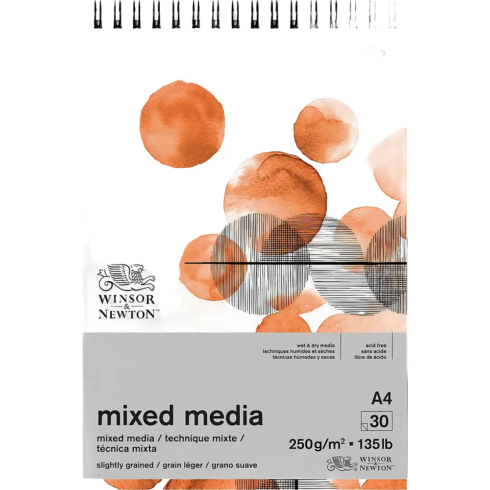 meinspielzeug - Winsor & Newton W&n Mixed Media Block, 30 Blatt, 250g/m�, Din A4