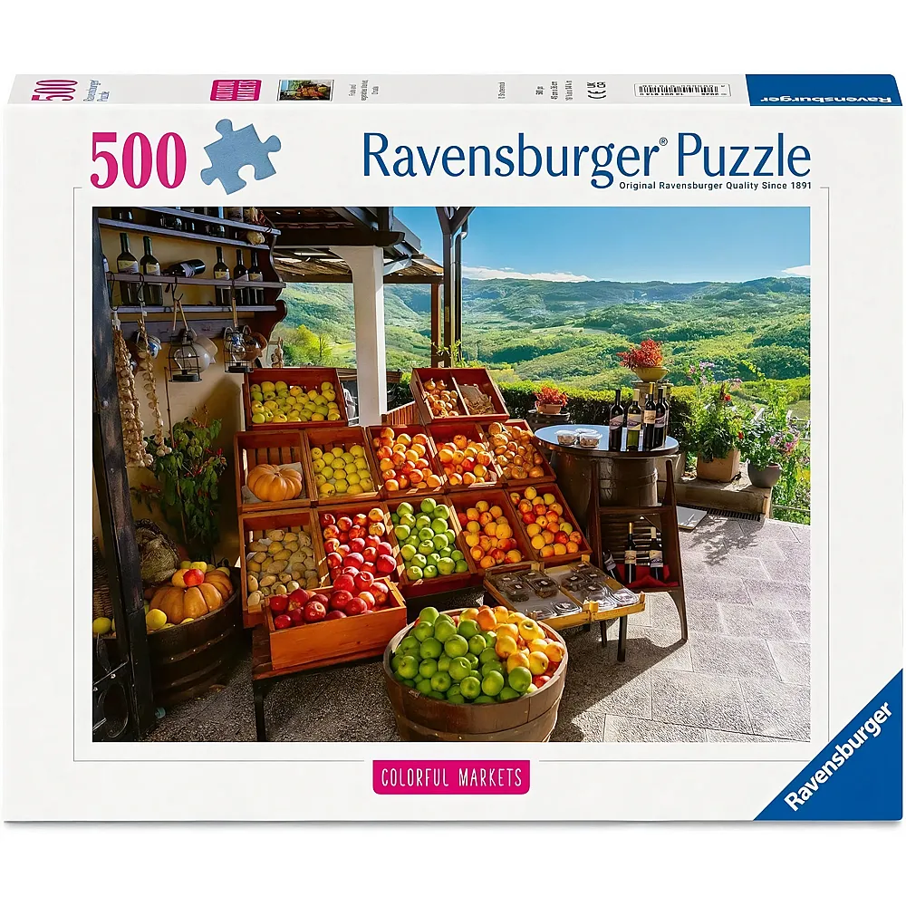 Ravensburger Puzzle Bunte M�rkte - Fr�chte und Gem�se, Kroatien 500Teile