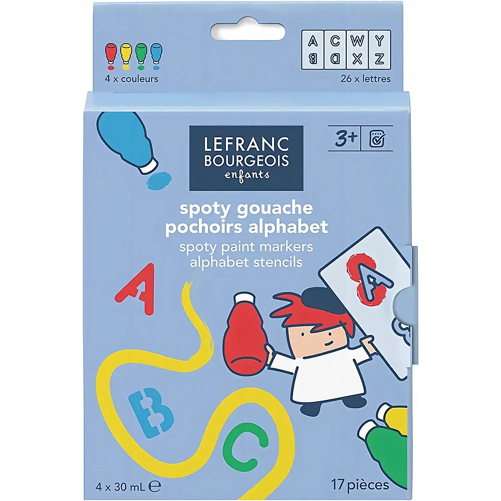 Lefranc Bourgeois Lfb Kinderfarbe Spoty Set Schablonen Buchstaben - Suche
