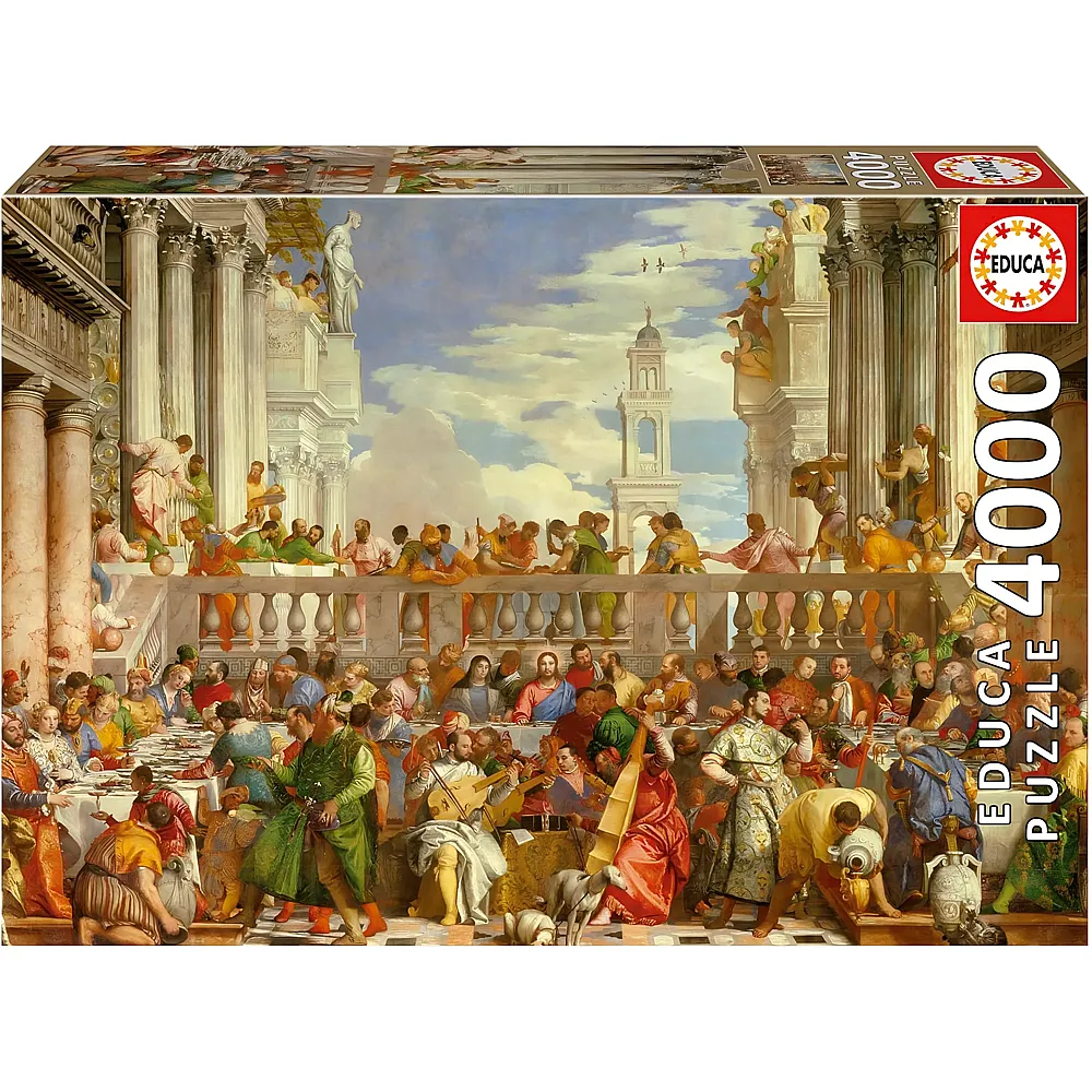 Educa Puzzle Die Hochzeit von Kanaan, Paolo Veronese - 4000 Teile