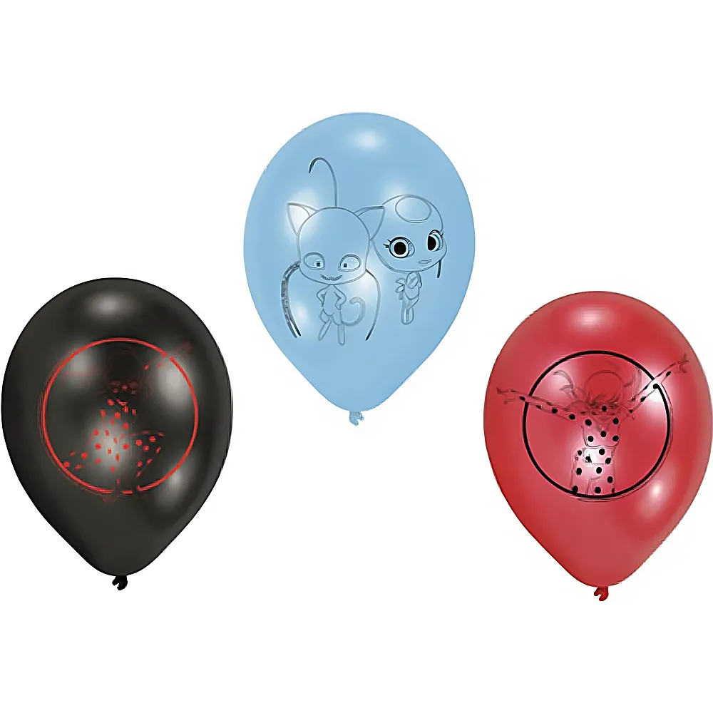 Amscan Miraculous Ballone 6Teile | Kindergeburtstag
