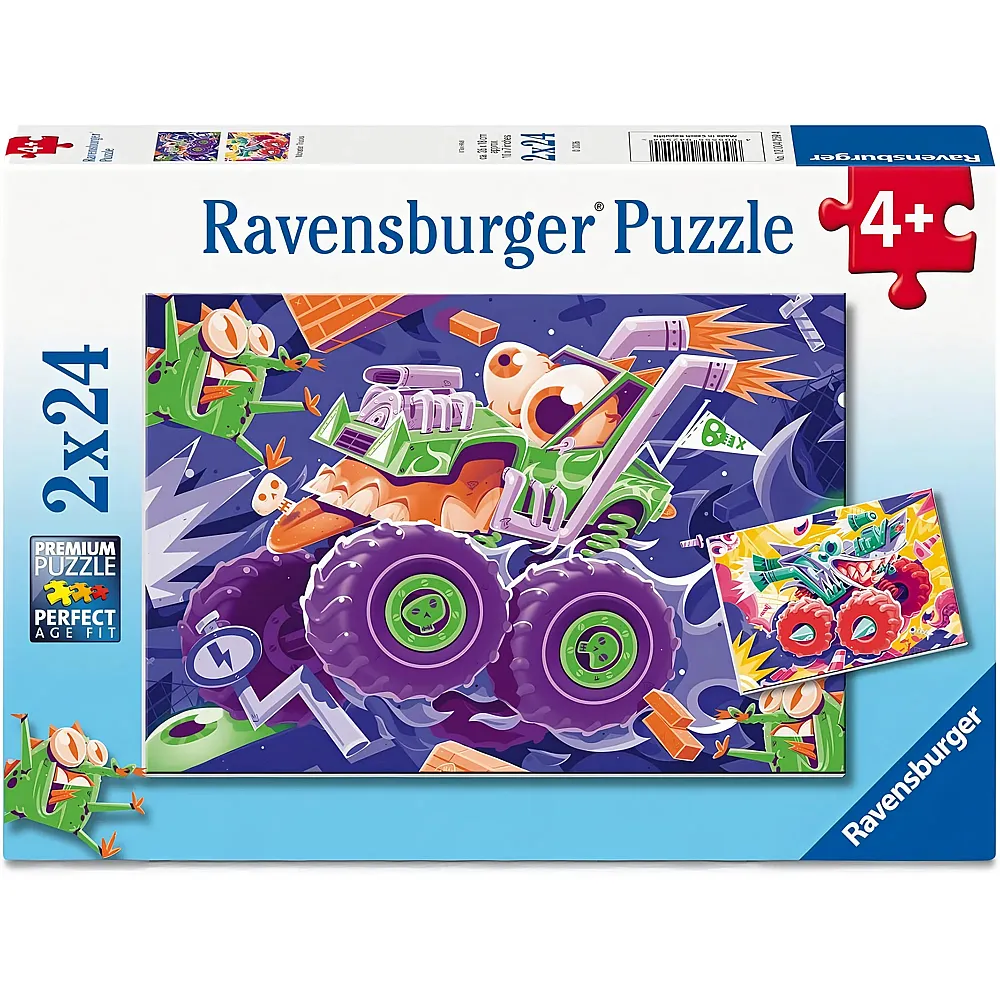 Ravensburger Puzzle 2in1 Monster Trucks - 24 Teile