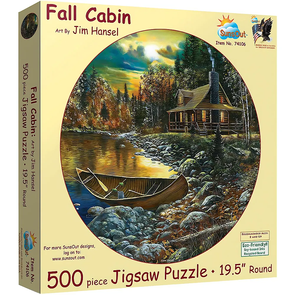SunsOut Puzzle Jim Hansel Fall Cabin - 500 Teile