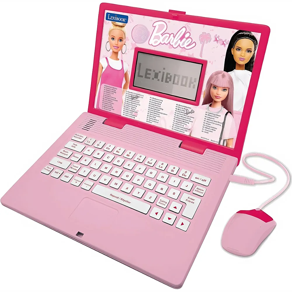 Lexibook Barbie Zweisprachiger pdagogischer Laptop FR/EN
