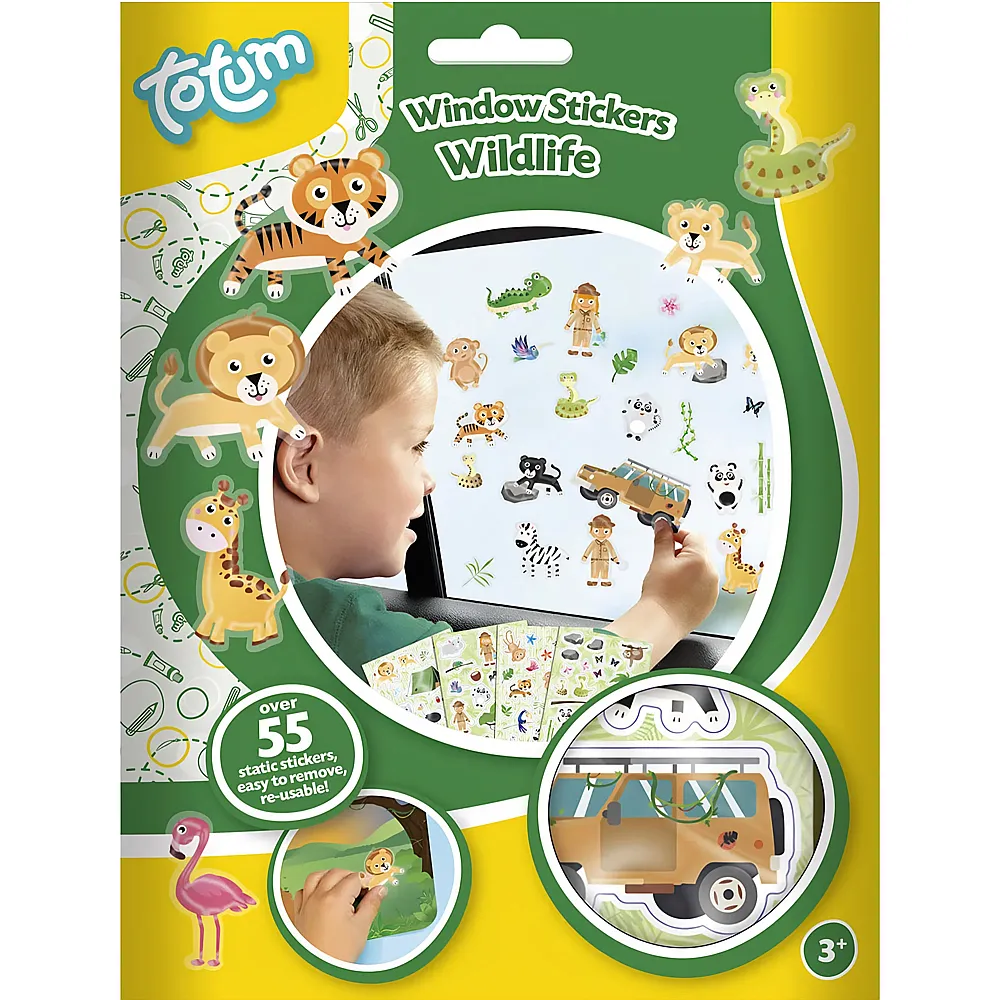 Totum Fensteraufkleber Wildtiere