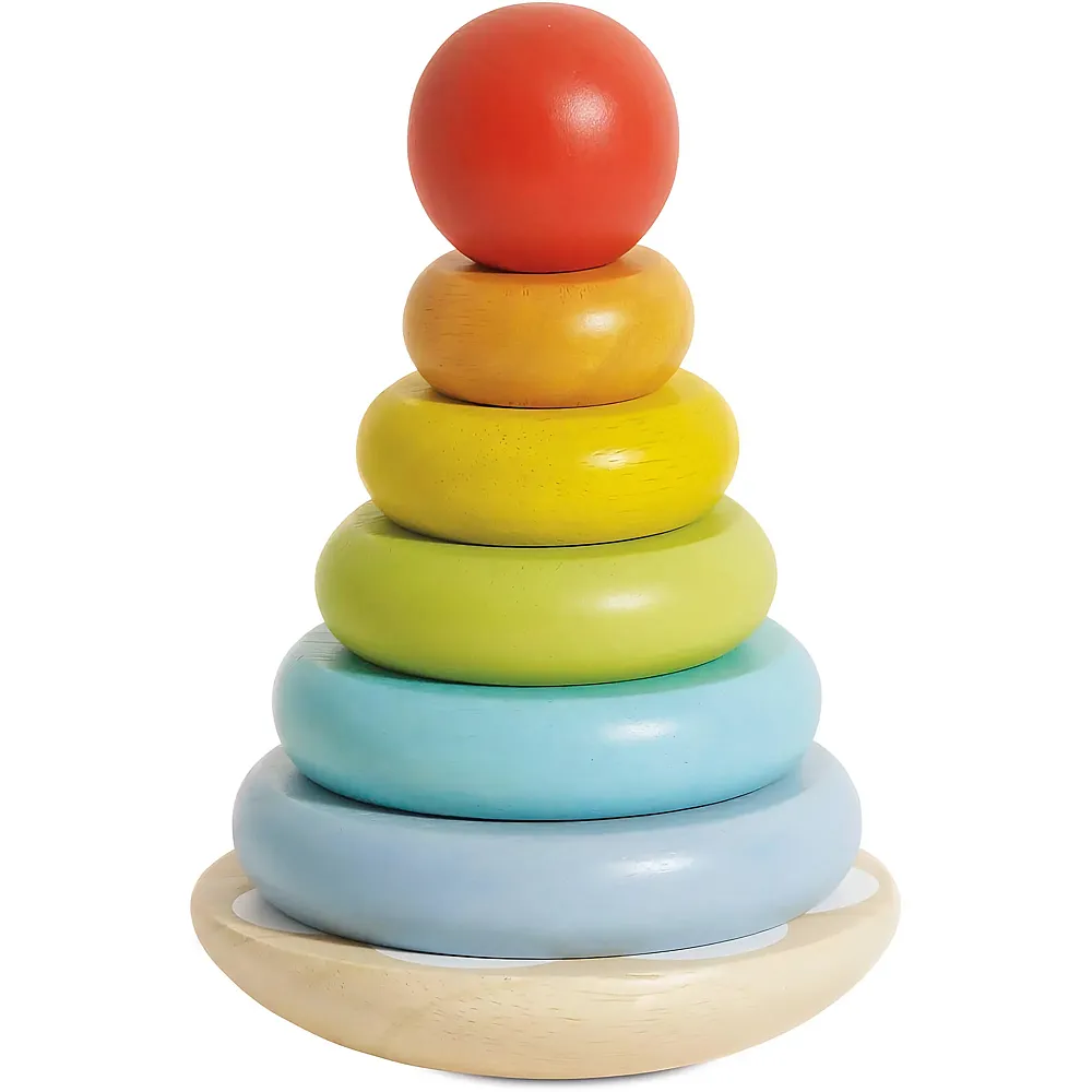 Le Toy Van Regenbogen Steckturm - 7 Teile | Stecken & Sortieren