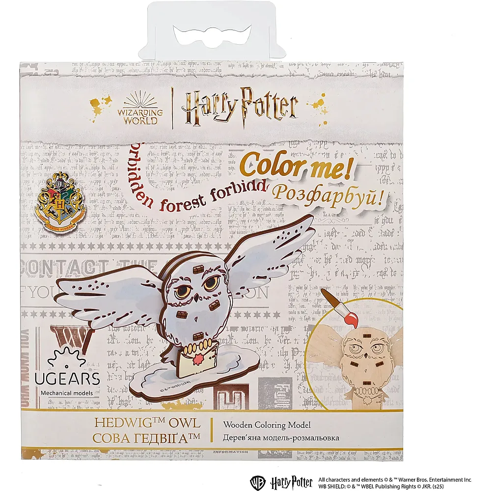 Ugears Model HP Coloring Die Eule Hedwige 9 St. fr-de-en-pol-es-uk