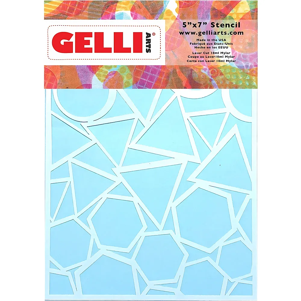 Gelli Arts Gelli Plate - Motiv-schablonen Geo 12.7 X 17.8cm - Suche