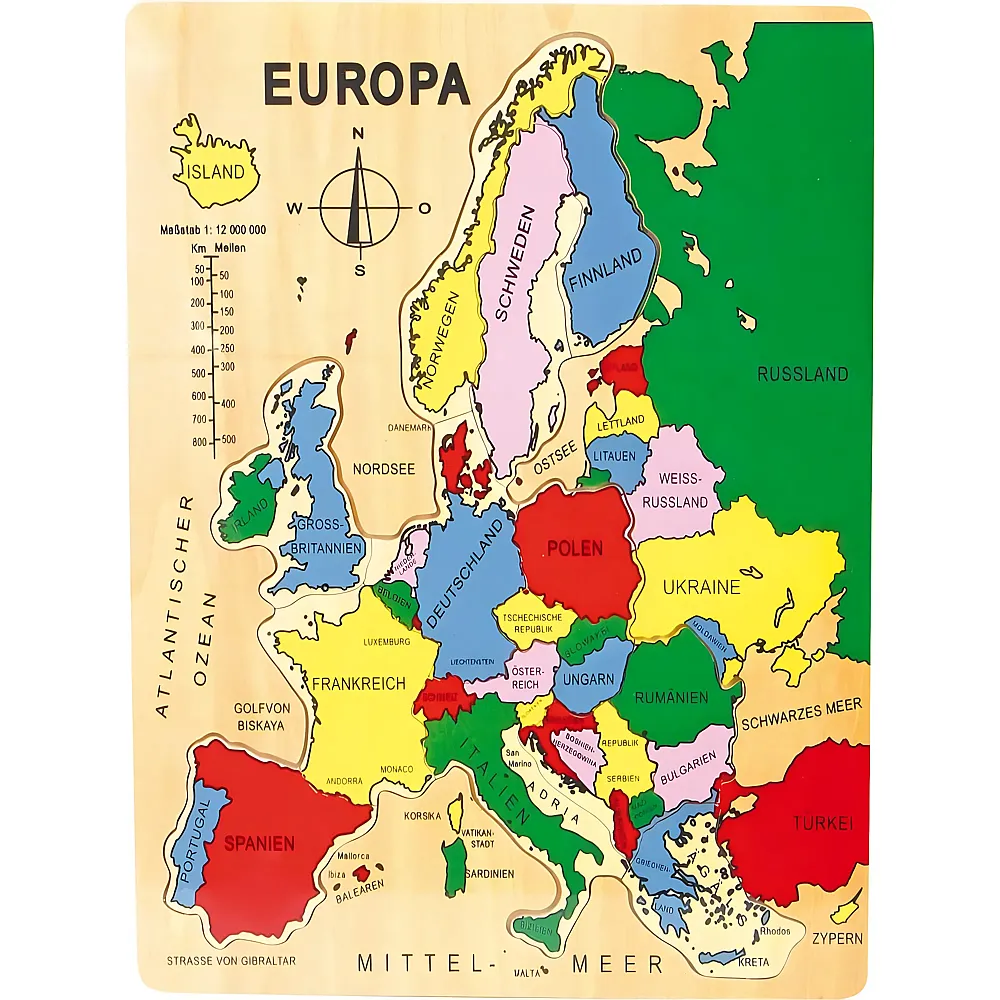 small foot Holzpuzzle Europa - Suche