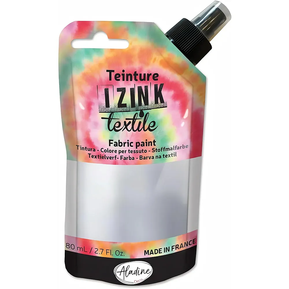 Aladine Izink Izink Textilfarbe Silber - 80 ml | Farbe & Kreide