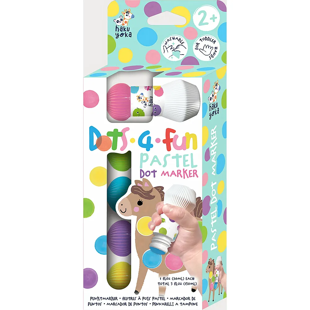 Hakuyoka 5 Punktmarker pastell