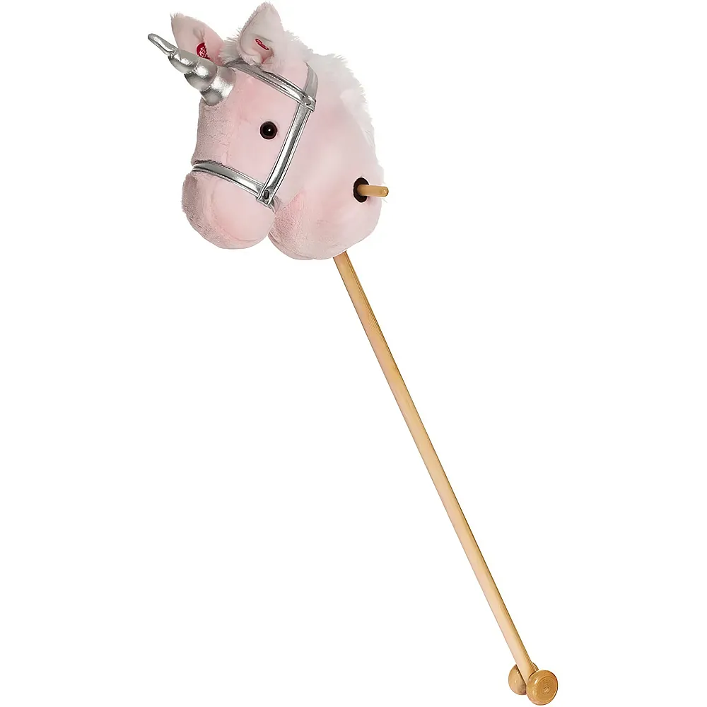 meinspielzeug - Teddykompaniet Steckenpferd Einhorn Pink - 100 cm | Reittiere