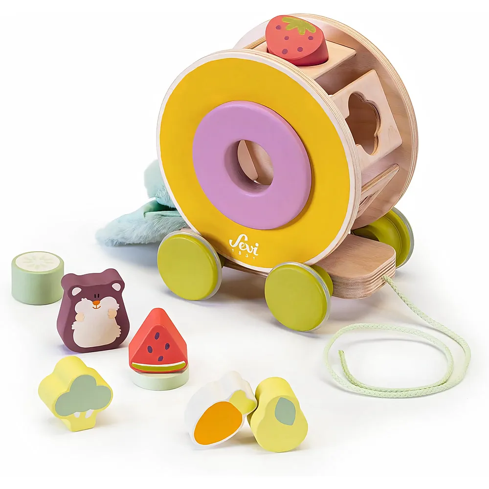 Anh�nge-Hamster 8 St�ck Sevi  Lernspiele aus Holz f�r Kinder ab 0+ 1+ 2+  23x20x13cm  Erste Spiele  Modell 83133