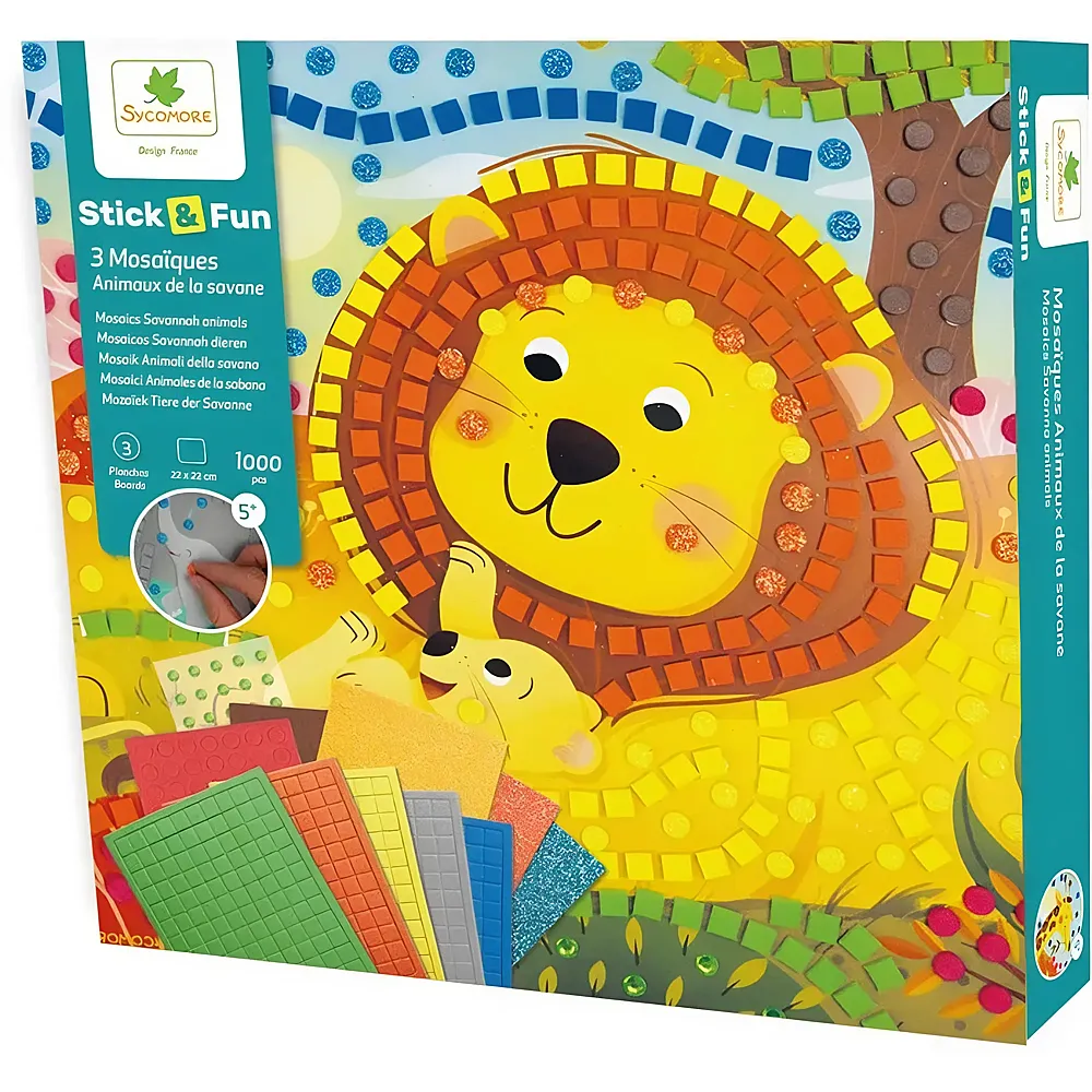 Sycomore Stick'n Fun PM Mosaiques Animaux DE LA Savane fr-de-it