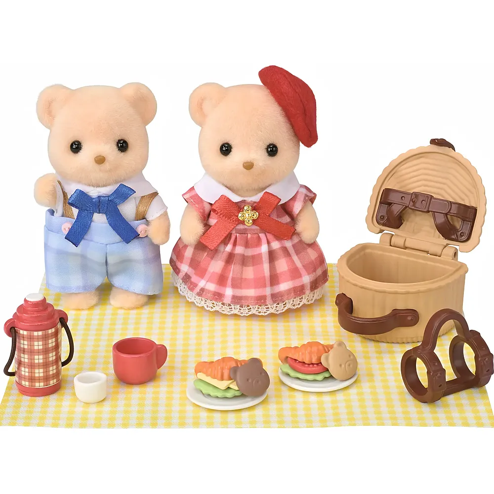Sylvanian Families Biscuit B�ren Picknickspass mit 2 flauschigen B�renfiguren 5852