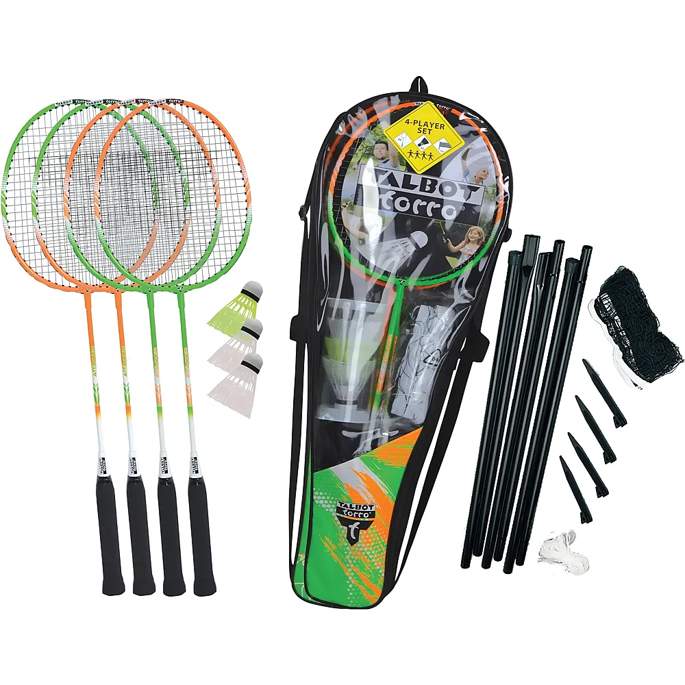 Talbot Torro Badminton Set 4 Attacker Plus
