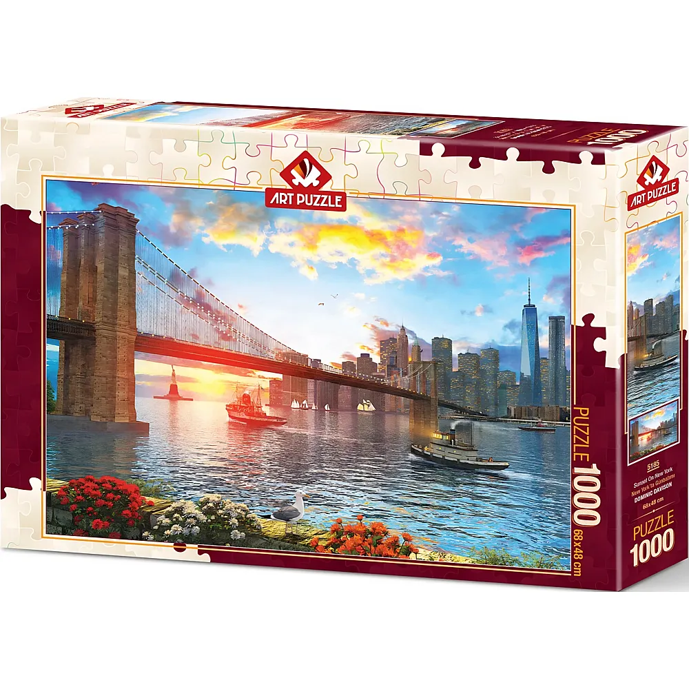 Art Puzzle Sunset in New York - 1000 Teile