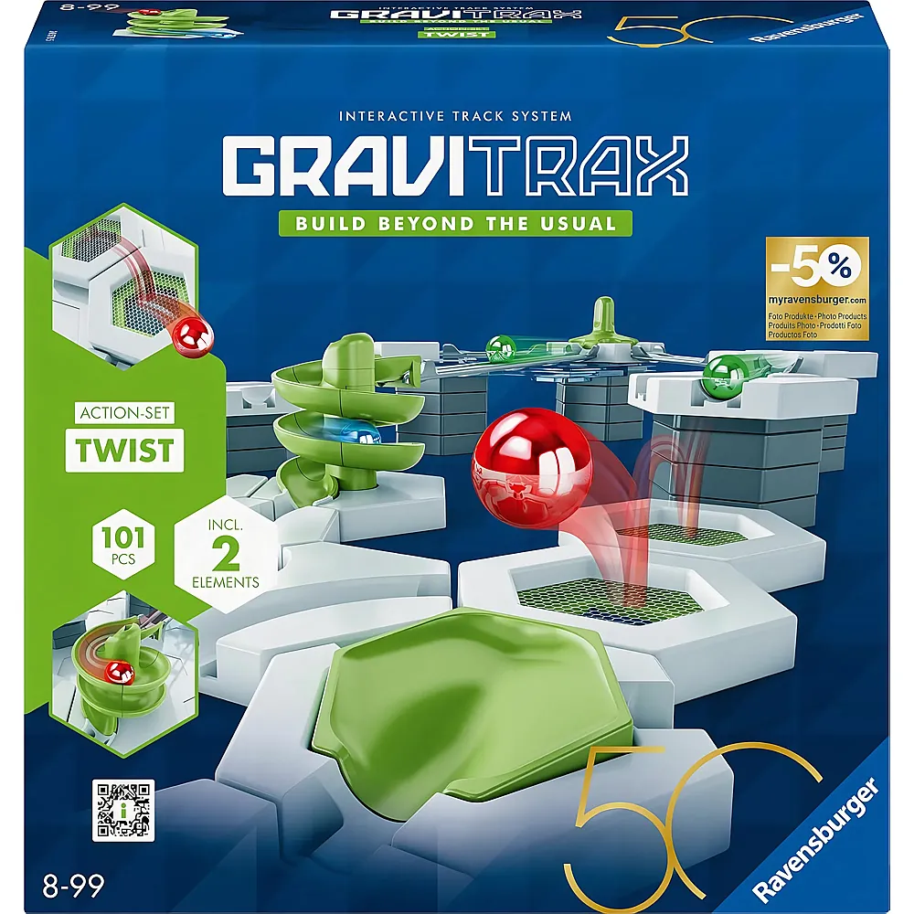 Ravensburger GraviTrax Action-Set Twist - 50 Jahre blaues Dreieck