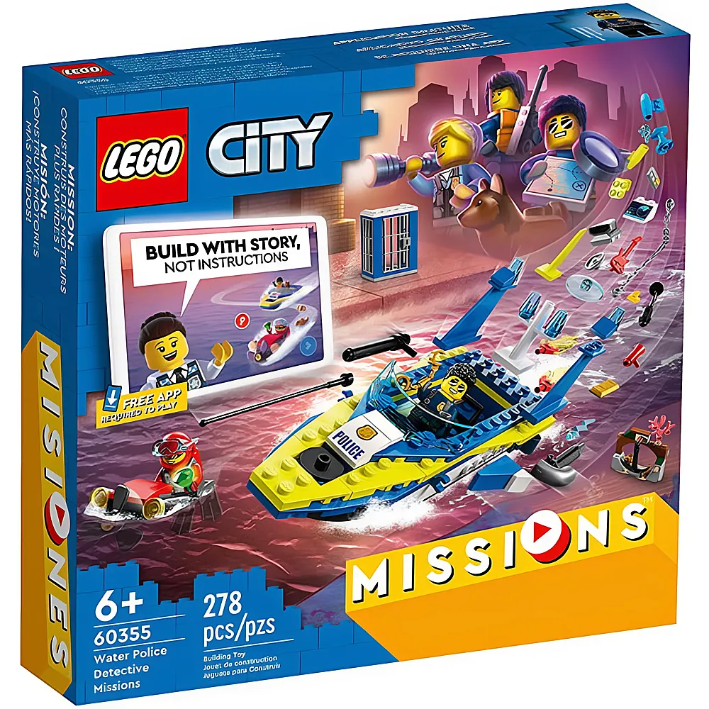 LEGO City Missions Detektivmissionen der Wasserpolizei 60355
