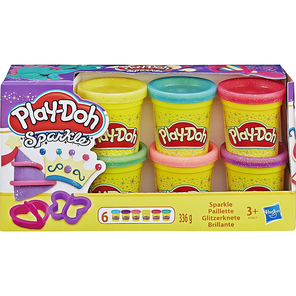 Play-Doh Classic Glitzerknete 8Teile