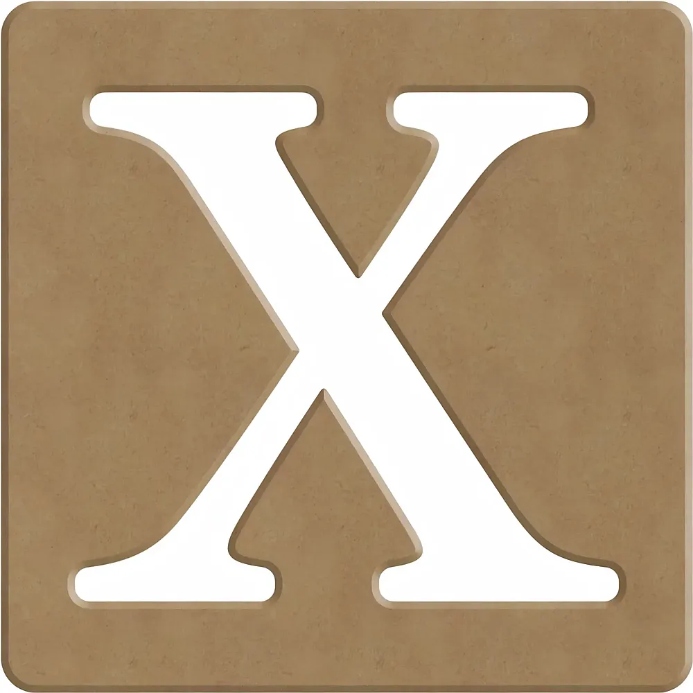 Gomille X Scrabble Buchstabe - 6cm - 10x10cm - Suche