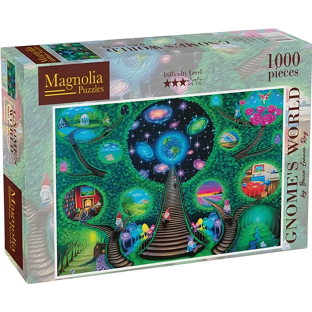 Magnolia Puzzle Becca Lennon Ray Gnome's World 1000Teile