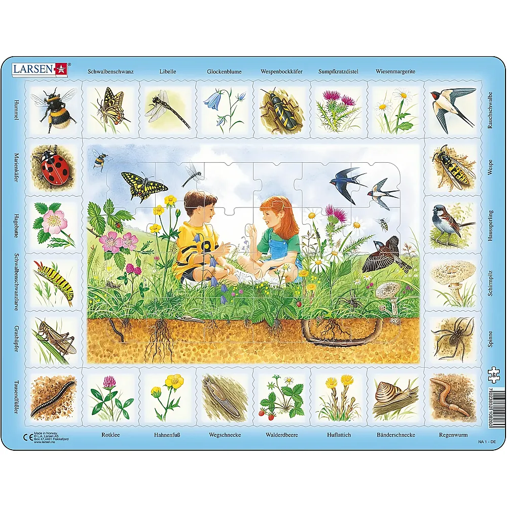 Larsen Puzzle Auf der Wiese - 48 Teile