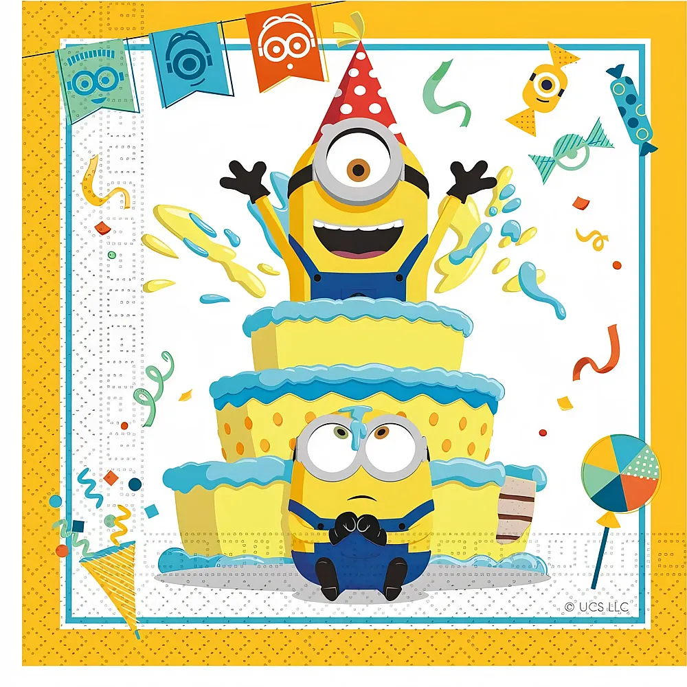 meinspielzeug � Procos Servietten Minions - 20 Teile | Tischdeko