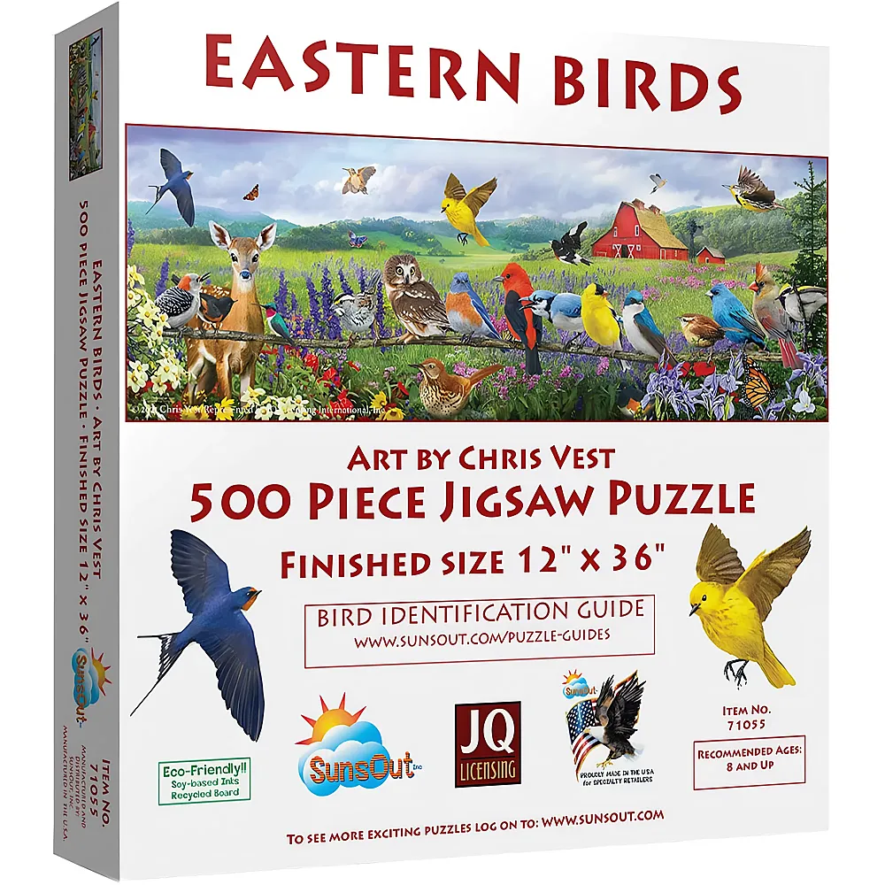 SunsOut Puzzle Chris Vest Eastern Birds - 500 Teile