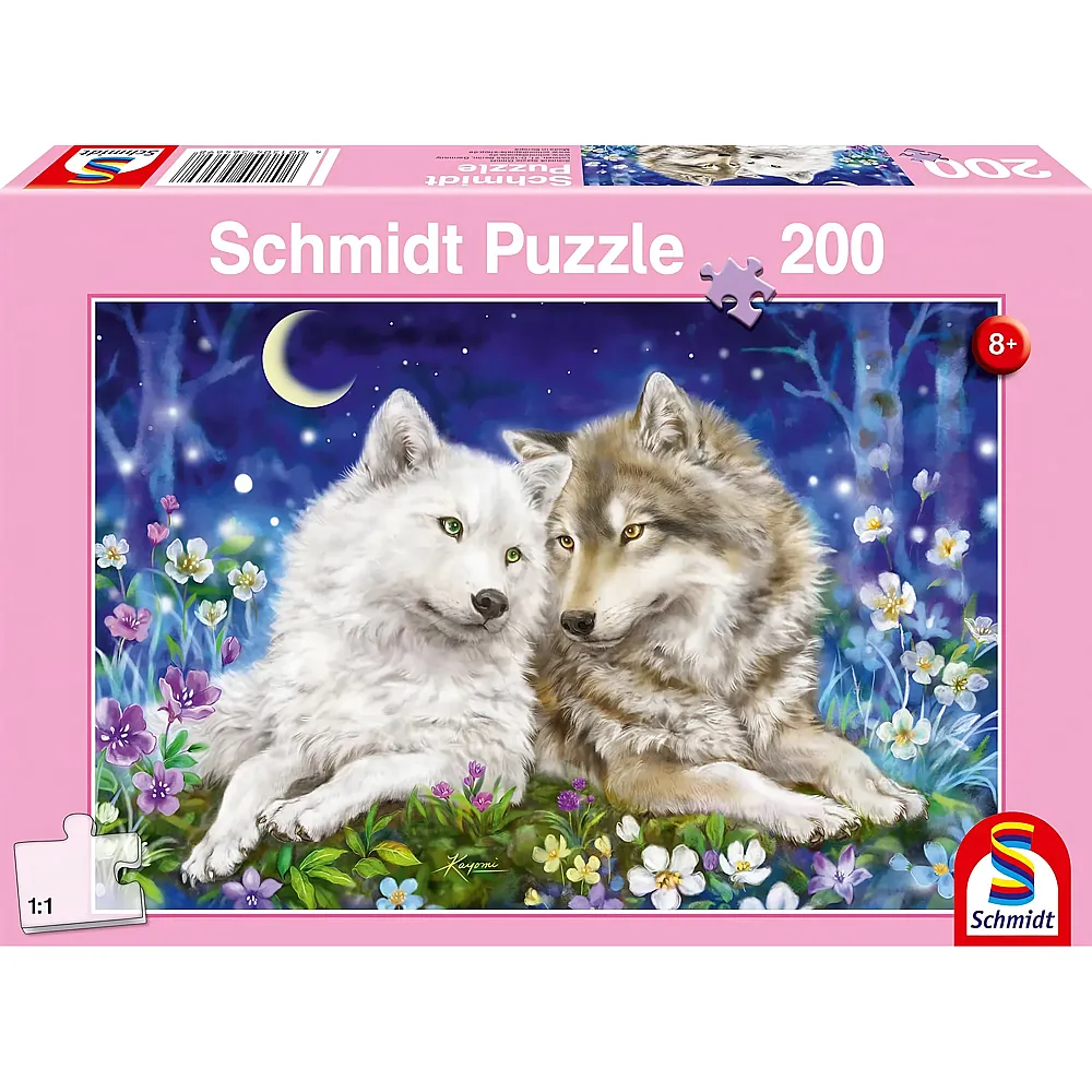 Schmidt Puzzle Kuschelige Wolfsfreunde 200Teile