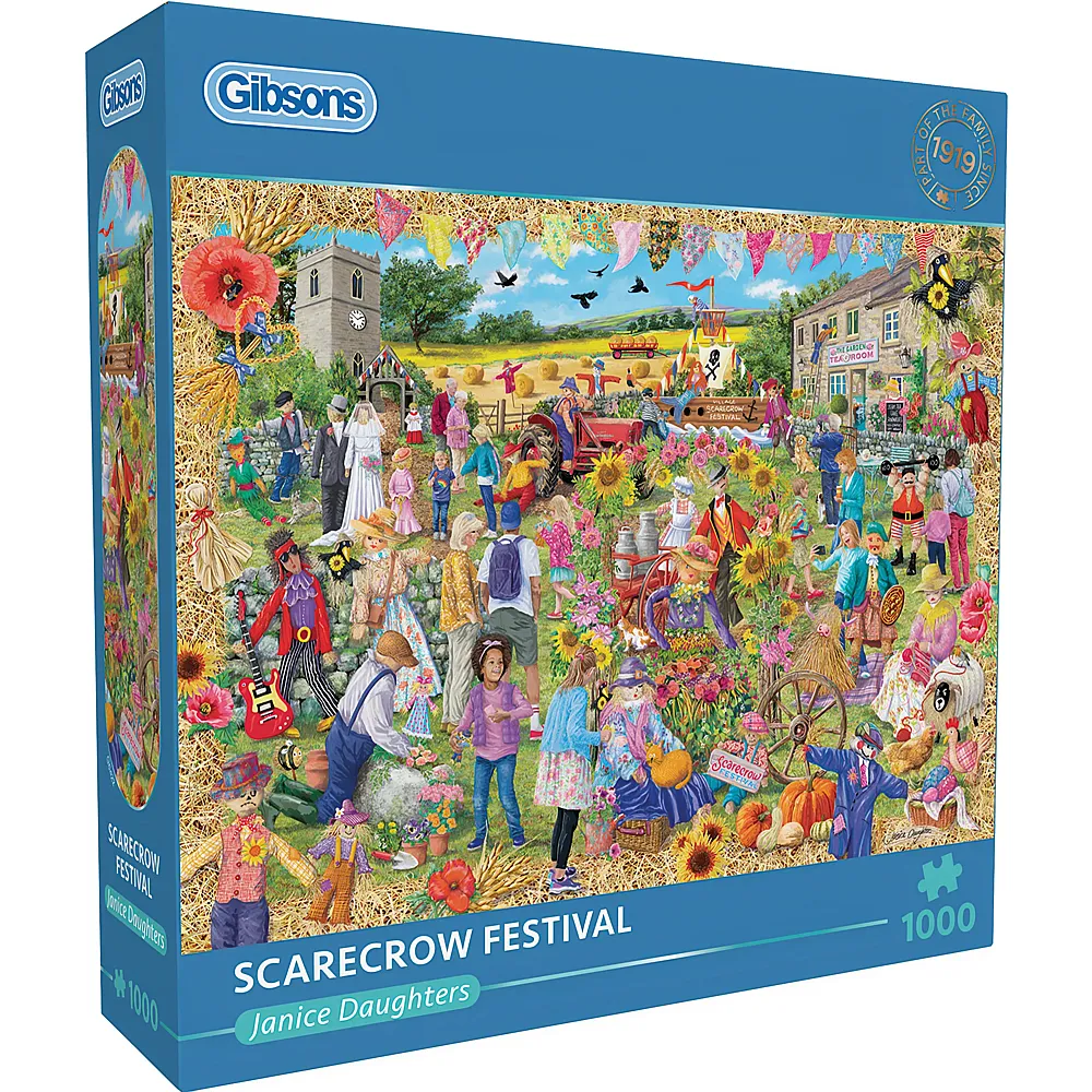 Gibsons Puzzle Janice Daughters Vogelscheuchen-Festival 1000Teile