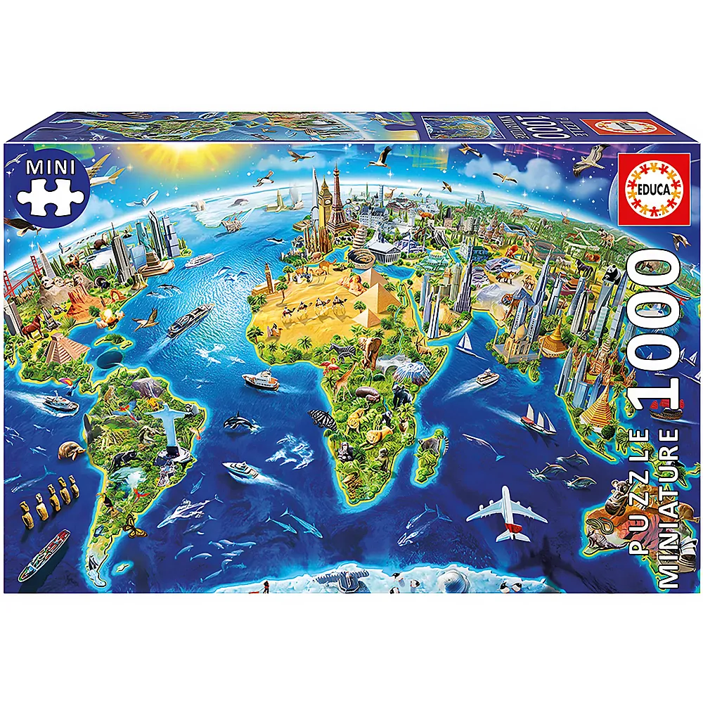 Educa Puzzle Mini Wahrzeichen der Welt 1000Teile