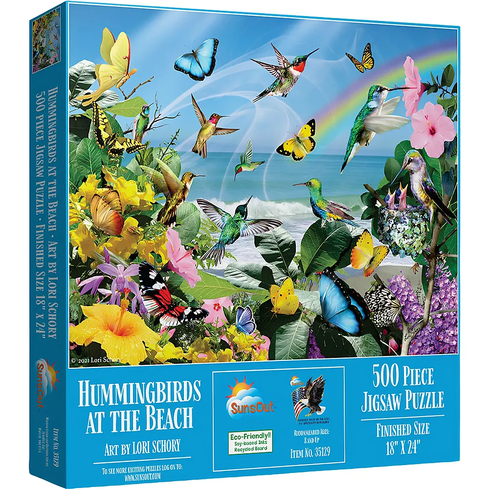 SunsOut Puzzle Lori Schory Hummingbirds at the Beach 500Teile