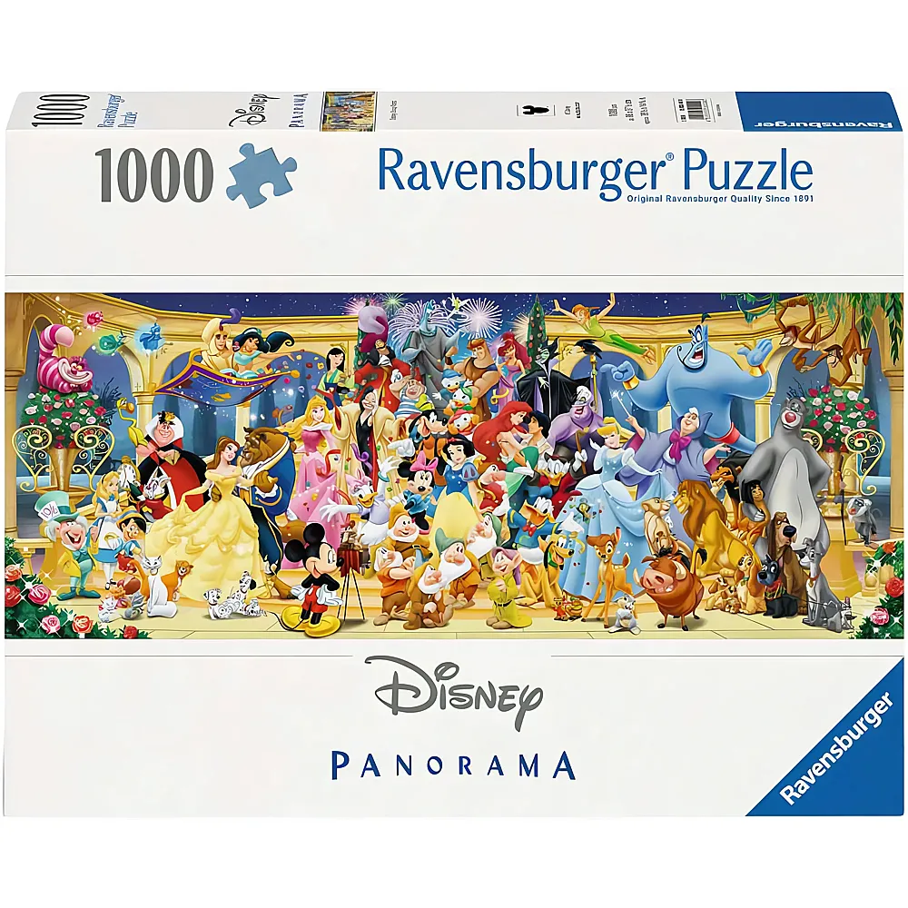 Ravensburger Puzzle Panorama Disney Gruppenfoto 1000Teile