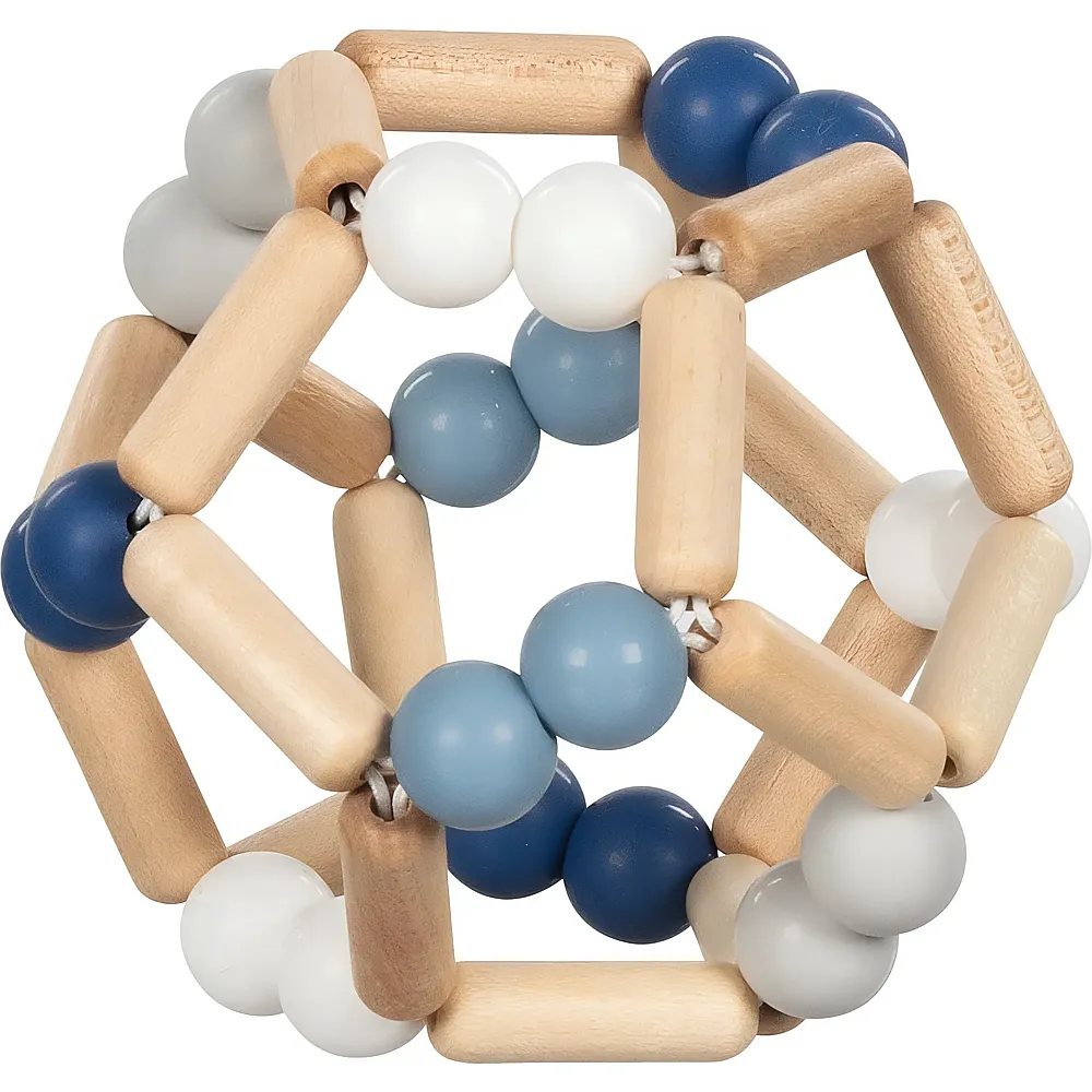 meinspielzeug - Goki Greifling Elastik Ball Blau -  10,5 cm | Greiflinge