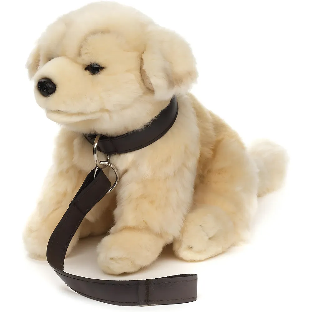 Unitoys Golden Retriever Welpe sitzend mit Leine - 18 cm - Hunde Pl�sch